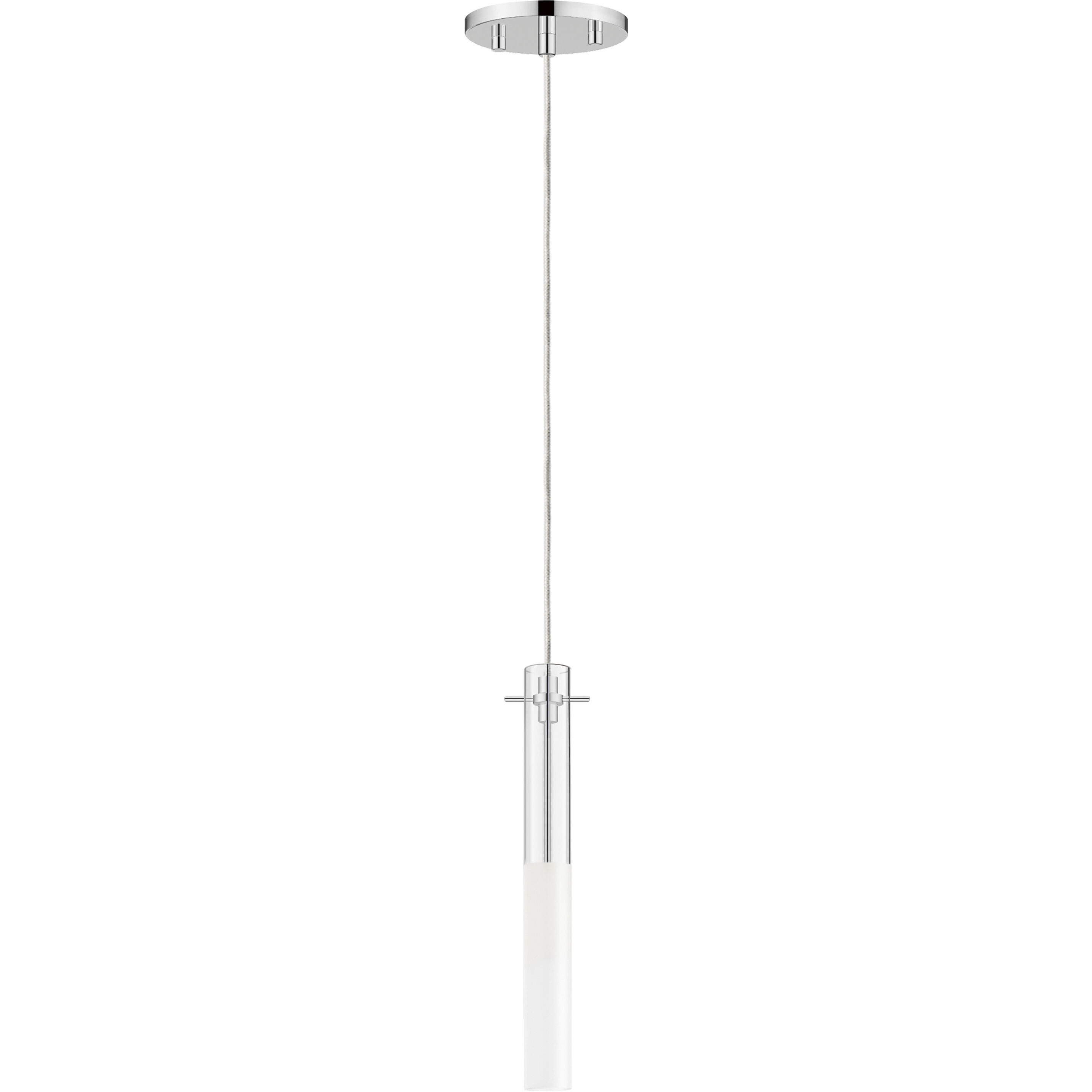 Pipette LED 1.25 inch Polished Chrome Single Pendant Ceiling Light