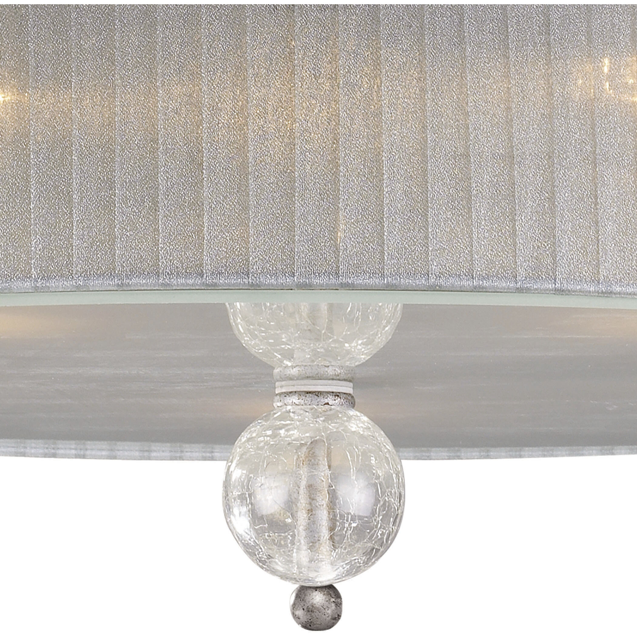 Alexis 5 Light 23 inch Antique Silver Semi Flush Mount Ceiling Light