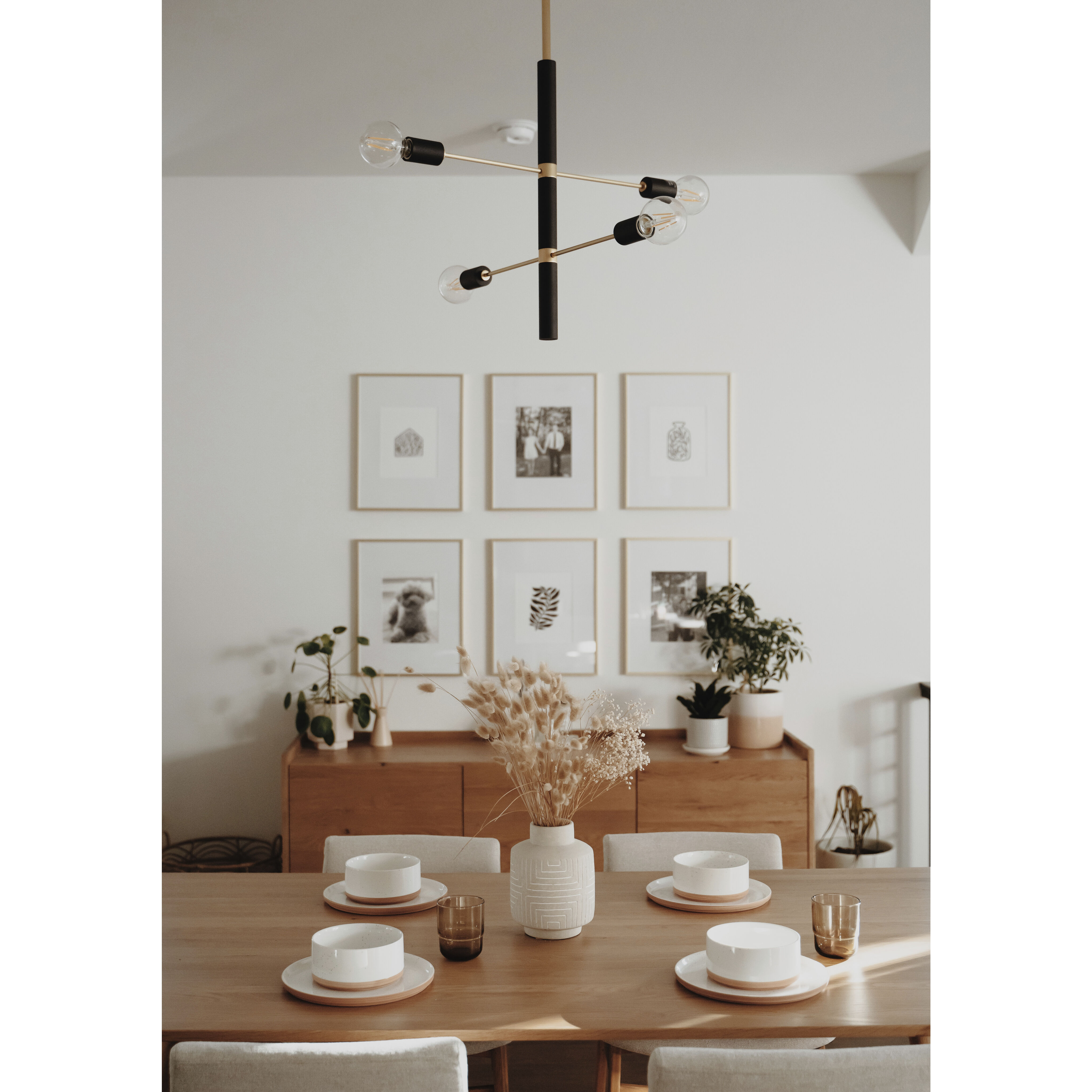 Astrid 4 Light 24 inch Aged Brass Chandelier Ceiling Light in Aged Brass and Black