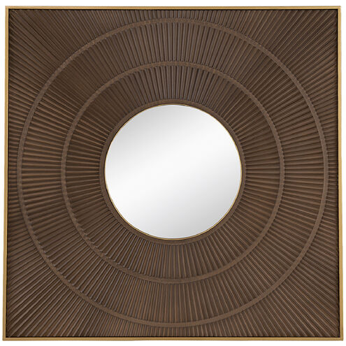 Carter 39.4 X 39.4 inch Brown/Gold Wall Mirror