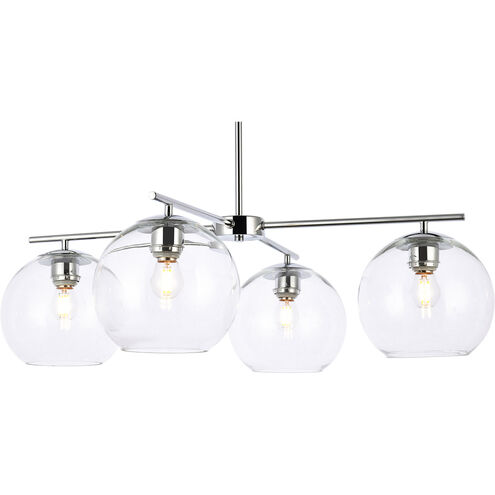 Opus 4 Light 31 inch Chrome Pendant Ceiling Light