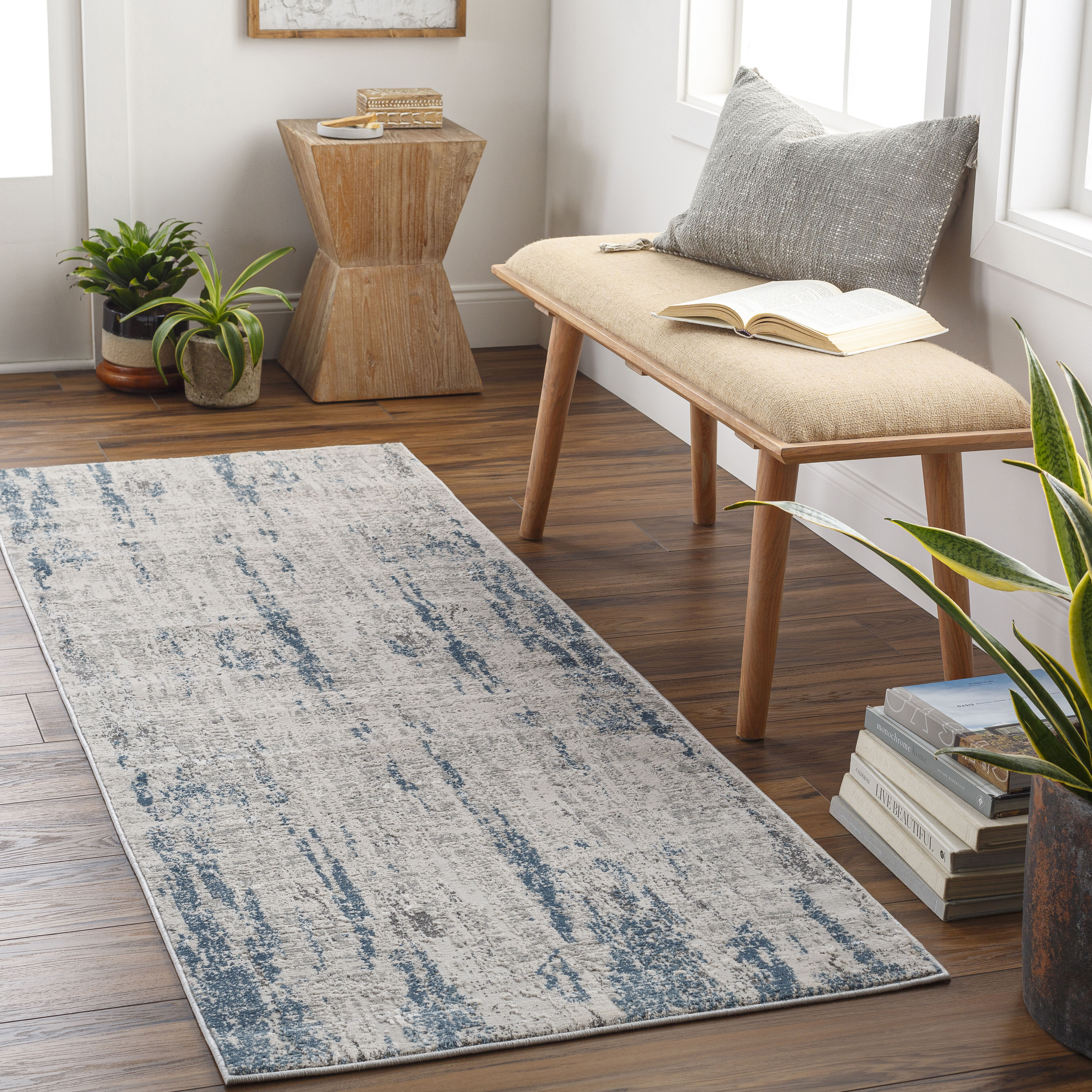 Alpine 87 X 31 inch Taupe Rug, Runner