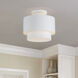 Zolana 2 Light 12 inch White Semi Flush Mount Ceiling Light, Medium