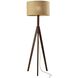 Eden 59 inch 150.00 watt Walnut Rubberwood Table Lamp Portable Light