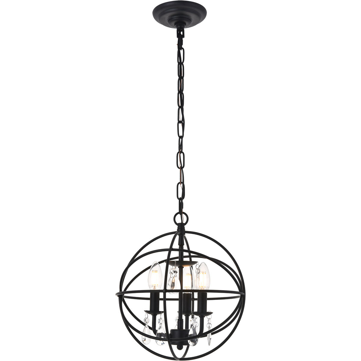 Wallace 3 Light 12 inch Matte Black Pendant Ceiling Light