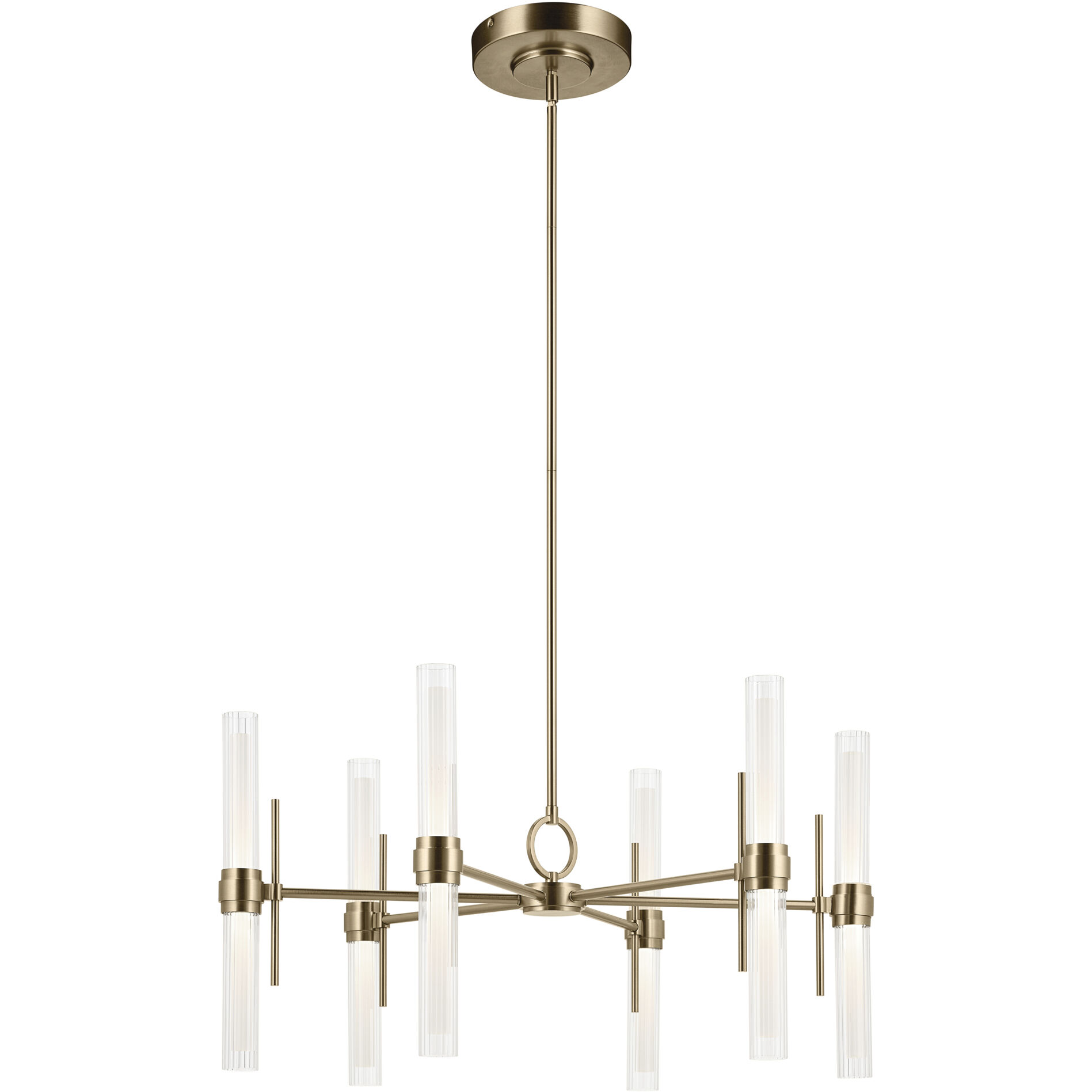 Riven LED Champagne Bronze Chandelier Ceiling Light