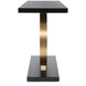 Annular 48 inch Black and Gold Console Table