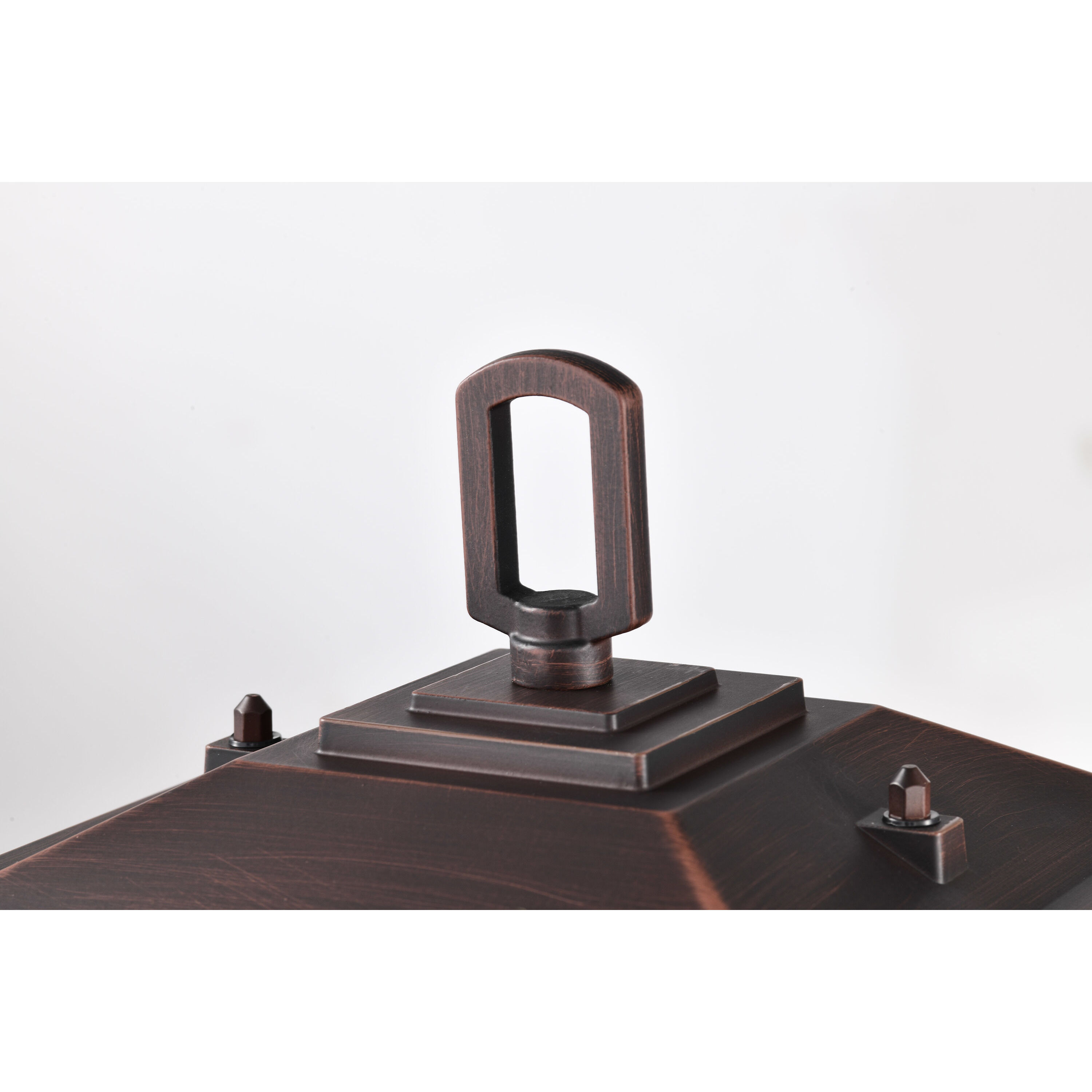 Cove Neck 14 inch Rustic Bronze Post Lantern, Small