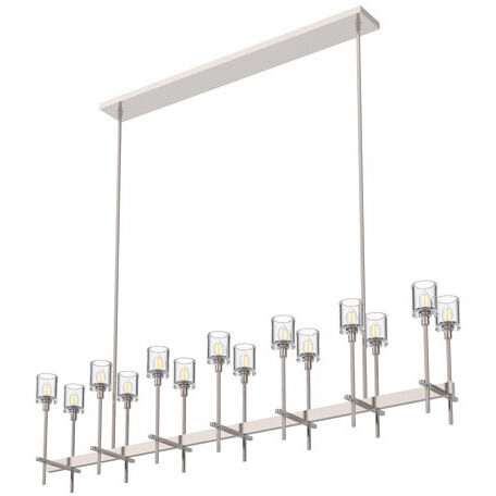 Salita 14 Light 9.38 inch Polished Nickel Pendant Ceiling Light in Clear Crystal