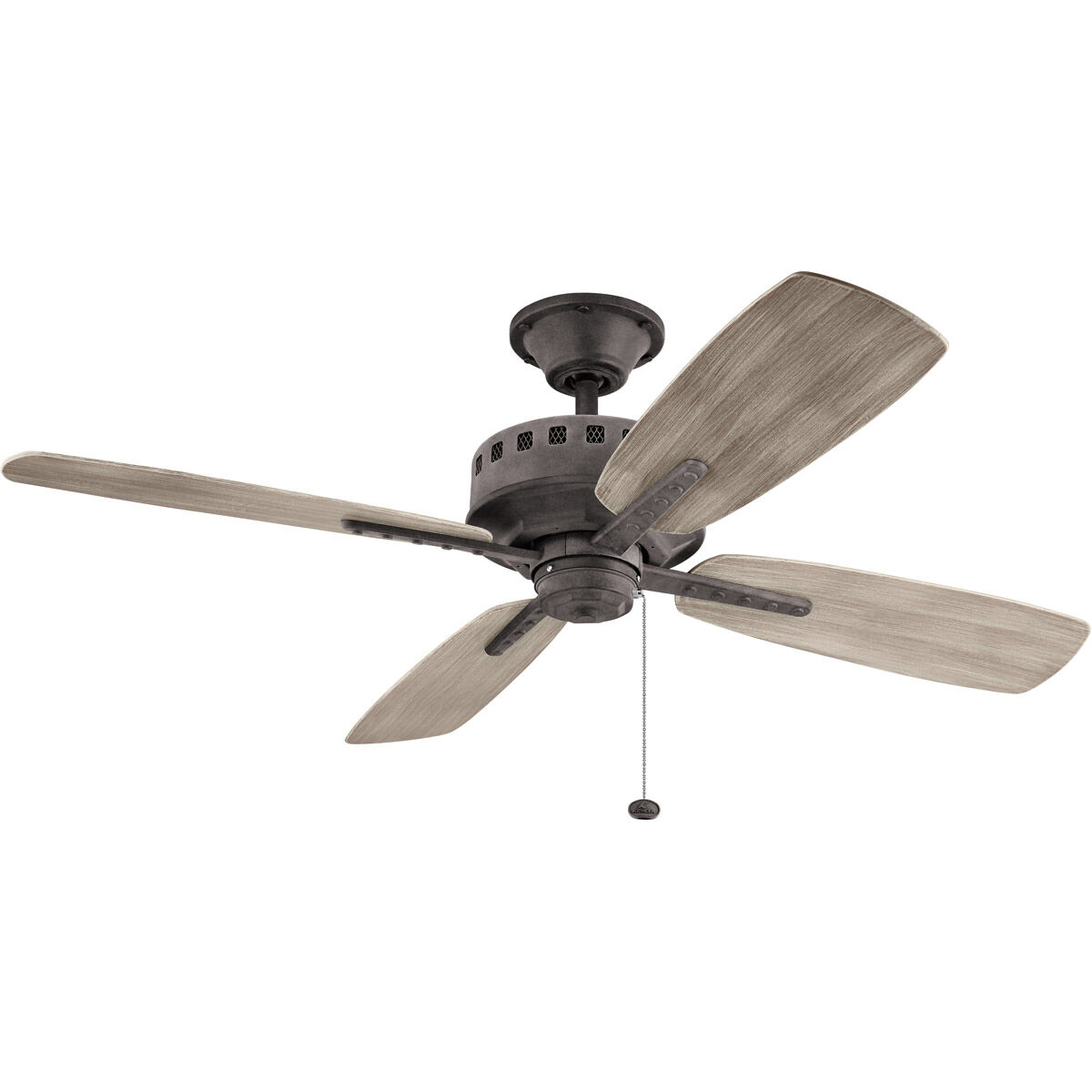 Eads 52 inch Weathered Zinc with Wthrd Med Oak Blades Ceiling Fan