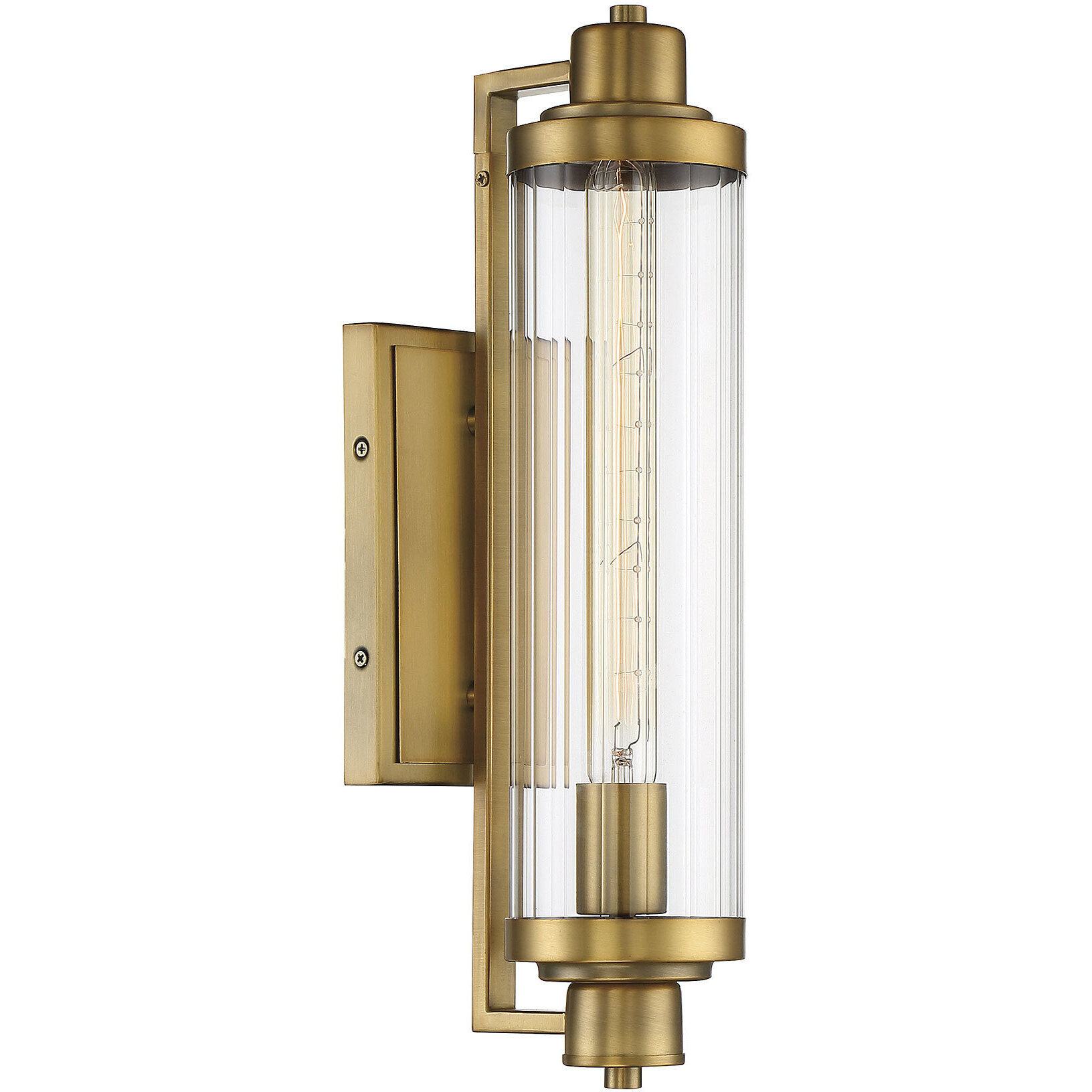 Pike 1 Light 4.75 inch Warm Brass Wall Sconce Wall Light, Essentials