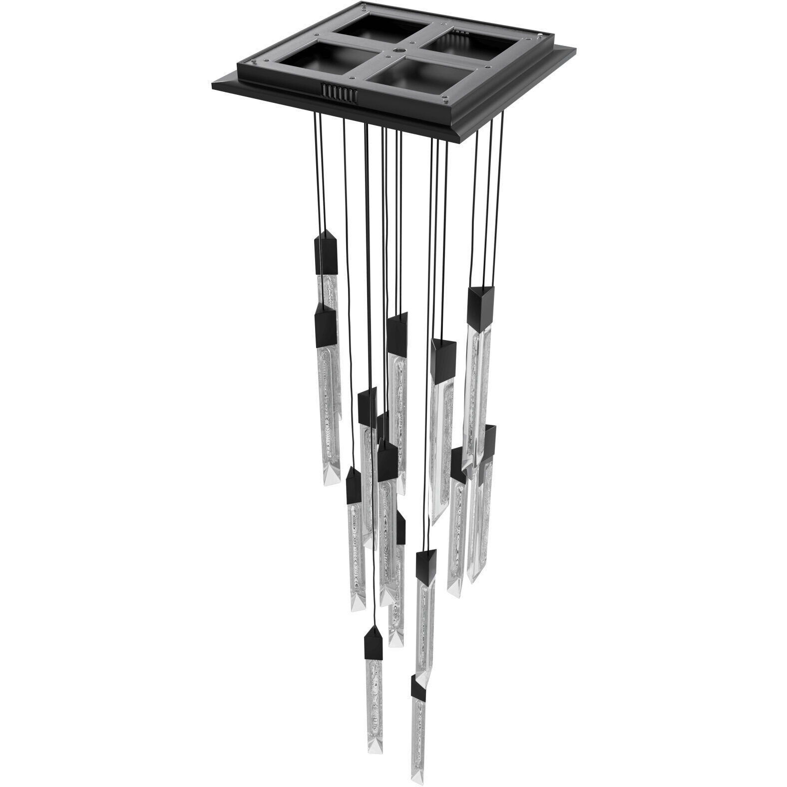 Alpine LED 24 inch Black Multi Port Pendant Ceiling Light