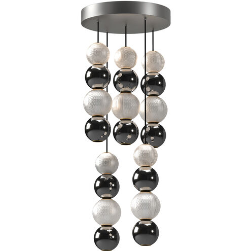 Onyx 14.63 inch Natural Brass with Polished Nickel Multi Pendant Ceiling Light