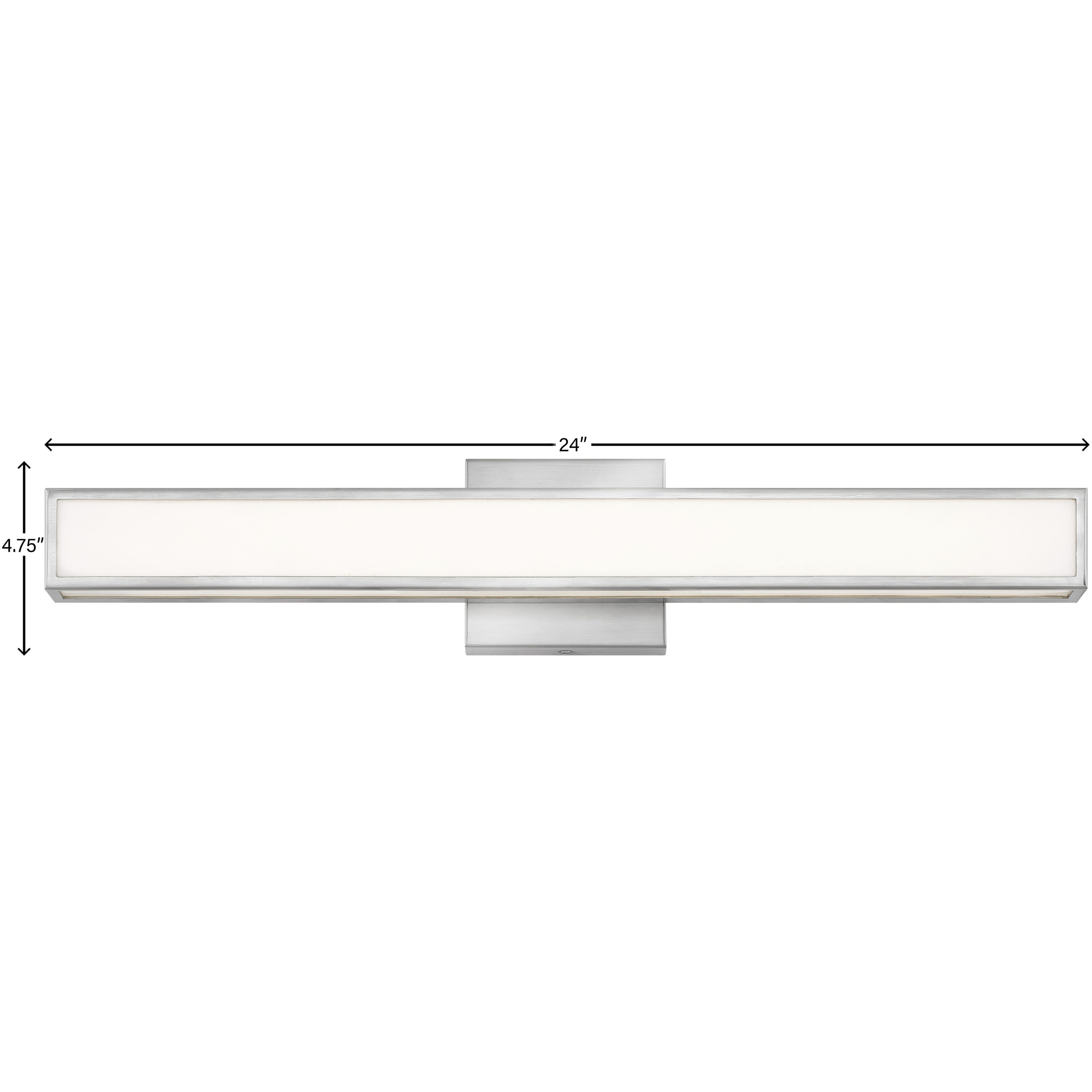 Alto LED 24 inch Brushed Nickel Vanity Light Wall Light, Vertical
