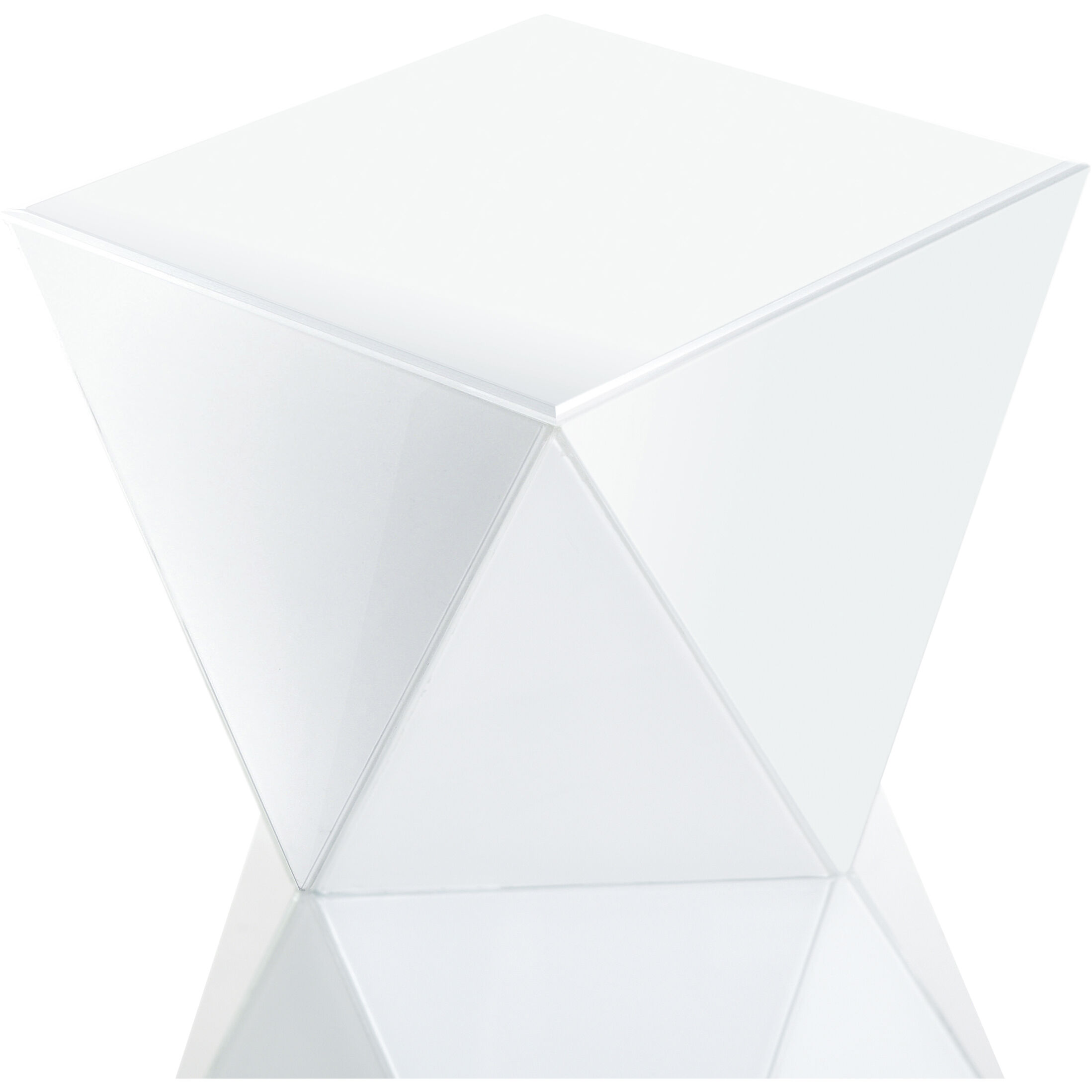 Prism 20.8 X 12.4 inch White Side Table