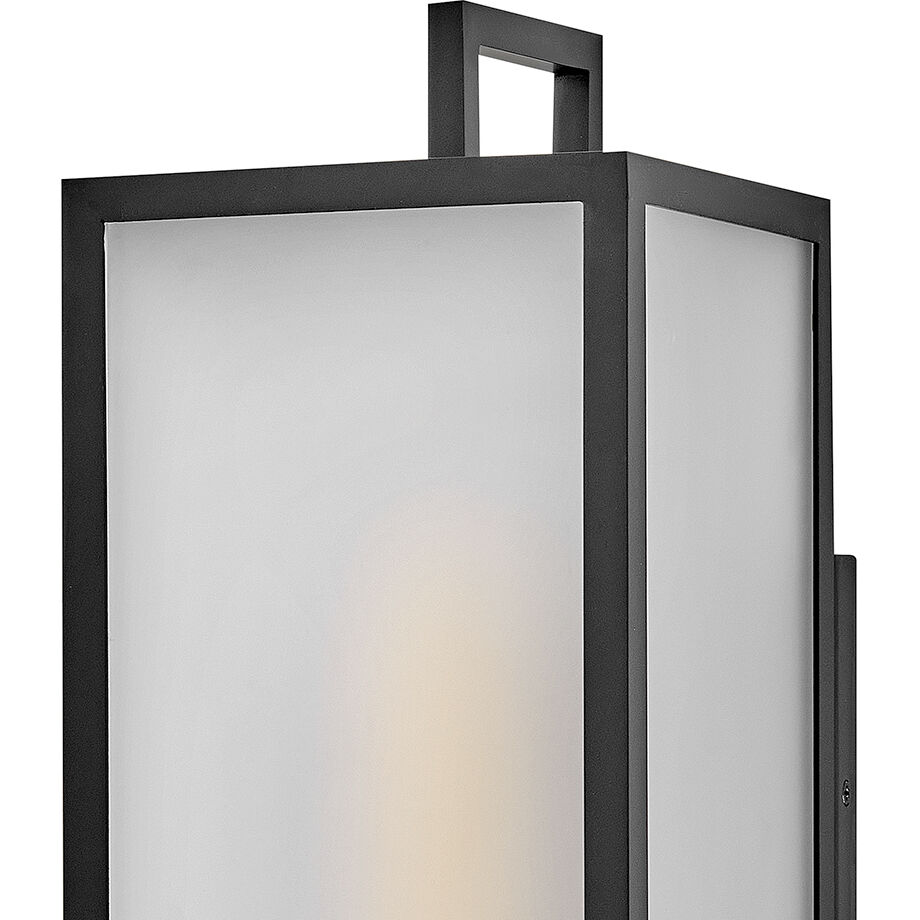Halden 1 Light 24 inch Black Outdoor Wall Mount