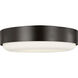 Richard June Aurelle 3 Light 17.25 inch Aged Iron Flush Mount Ceiling Light in LED