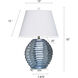 Cameron 31 inch 100 watt Kozen Blue and White Table Lamp Portable Light