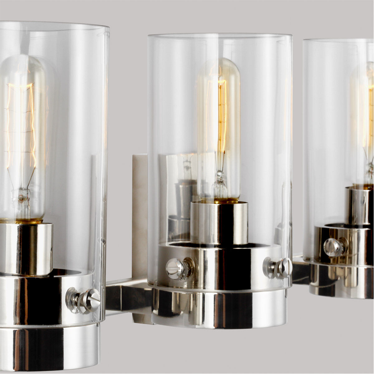 C&M by Chapman & Myers Garrett 4 Light 29.25 inch Polished Nickel Vanity Light Wall Light