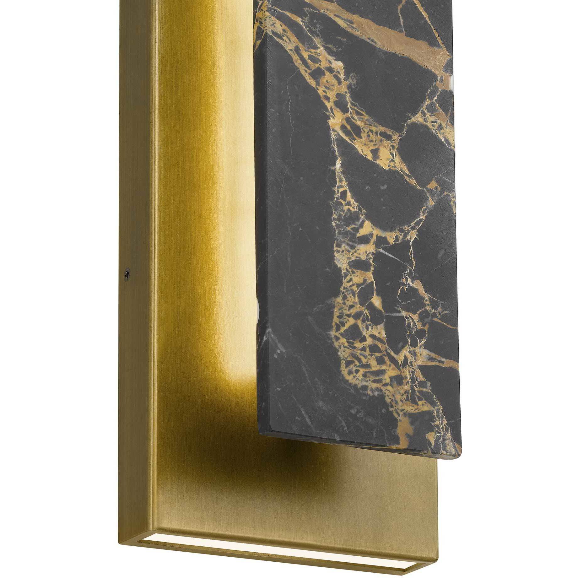 Zoey LED 18 inch Painted Antique Brass Outdoor Wall Sconce