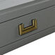Samantha 35.5 X 13 inch Carbon Gray and Antique Gold Console Table