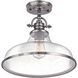 Grant 1 Light 14 inch Brushed Nickel Semi-Flush Mount Ceiling Light
