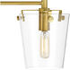 Arlo 4 Light 32 inch Black/Satin Brass Bath Vanity Light Wall Light