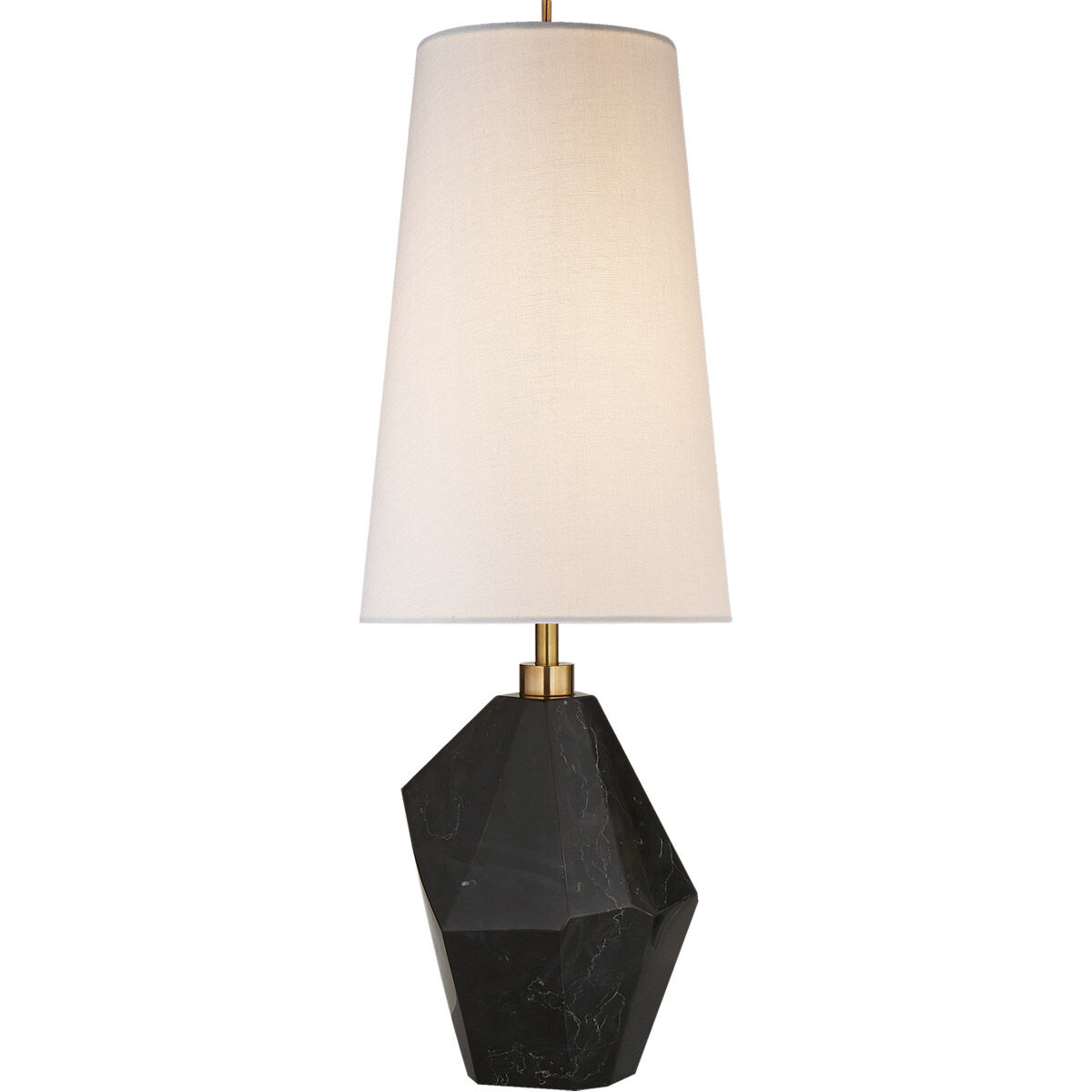 Kelly Wearstler Halcyon 25 inch 75.00 watt Black Cremo Marble Accent Table Lamp Portable Light in Linen