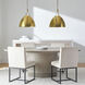 Sean Lavin Sospeso Line-Voltage Pendant Ceiling Light in Natural Brass