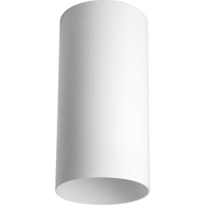 Cylinder LED 6 inch White Outdoor Flush Mount Cylinder in LED Lamping, Progress LED 