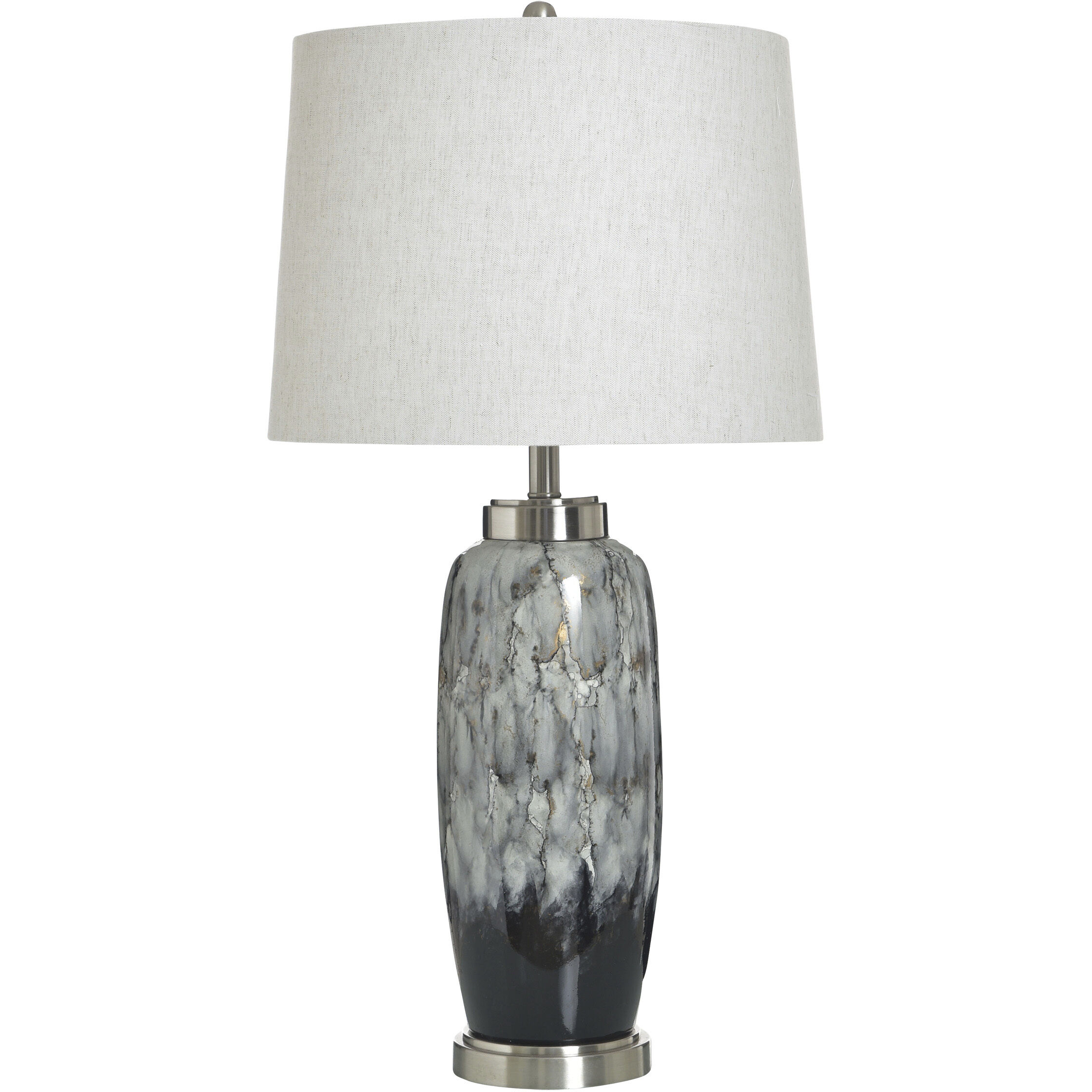 Rogan 32.25 inch 100 watt Rogan Grey and White Table Lamp Portable Light