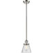 Franklin Restoration Cone 1 Light 6 inch Polished Nickel Mini Pendant Ceiling Light in Incandescent, Seedy, Franklin Restoration