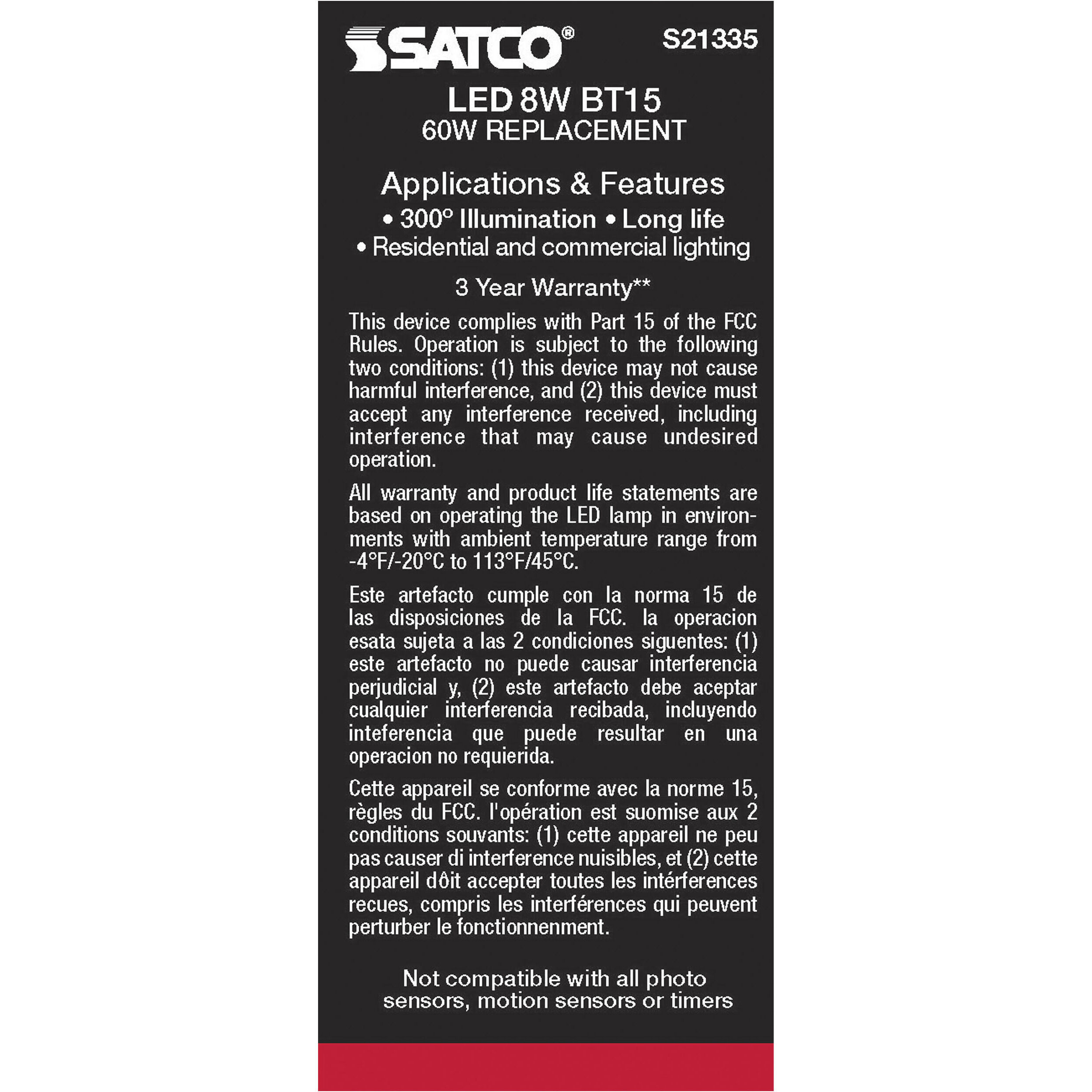 Lumos LED Medium Medium 8.00 watt 4000K LED Filament