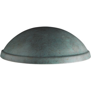 Ambiance Quarter Sphere LED 5 inch Rust Patina Outdoor Wall Sconce in 1000 Lm LED, Rimmed