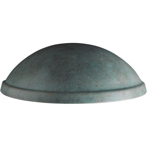 Ambiance Quarter Sphere LED 5 inch Terra Cotta Outdoor Wall Sconce, Rimmed
