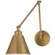 Aidan 5.5 inch Brushed Nickel Swingarm Sconce Wall Light, Moveable