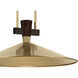 Tenon LED Lacquered Brass Pendant Ceiling Light