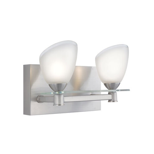 Slantus 2 Light 8.75 inch Satin Nickel Wall Sconce Wall Light