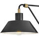 Brewster 1 Light 7.75 inch Black Oxide with Heritage Brass Outdoor Wall Mount