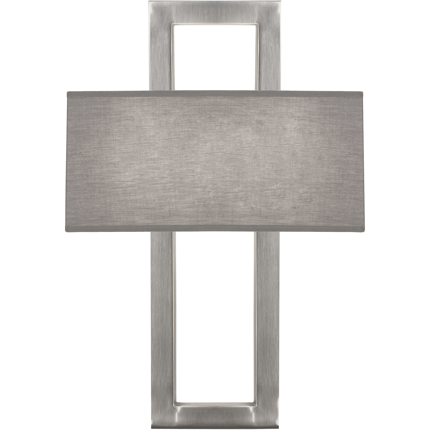 Doughnut 2 Light 15 inch Antique Silver ADA Wall Sconce Wall Light in Smoke Gray