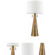 Muse 34 inch 100.00 watt Hand Painted Antique Gold Table Lamp Portable Light