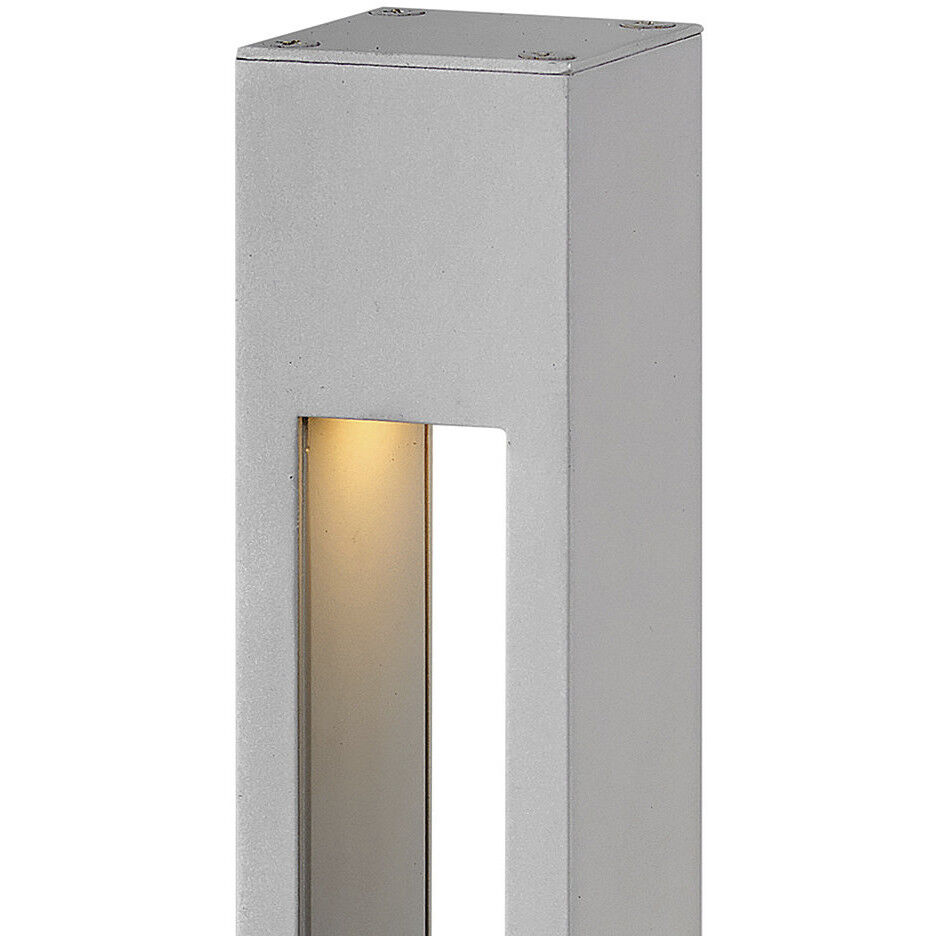Atlantis 12v 4.00 watt Titanium Landscape Path Bollard, Square