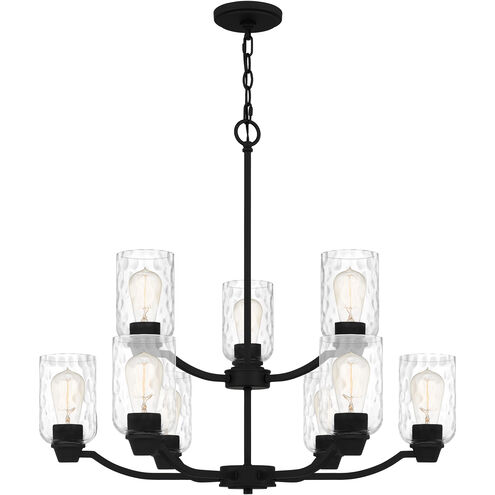 Acacia 9 Light 29.25 inch Matte Black Chandelier Ceiling Light