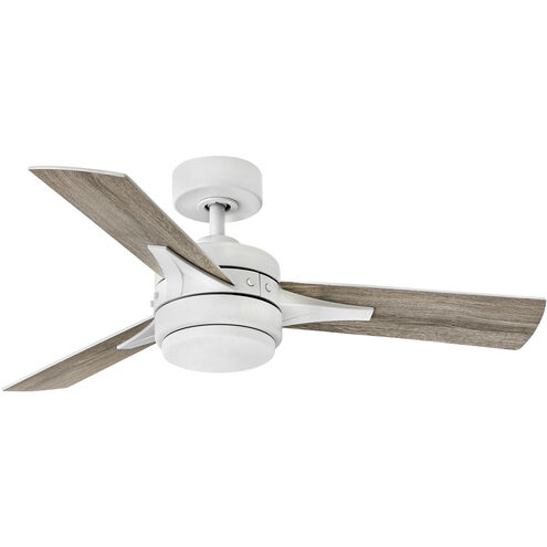 Ventus 44 inch Matte White with Matte White, Weathered Wood Blades Fan