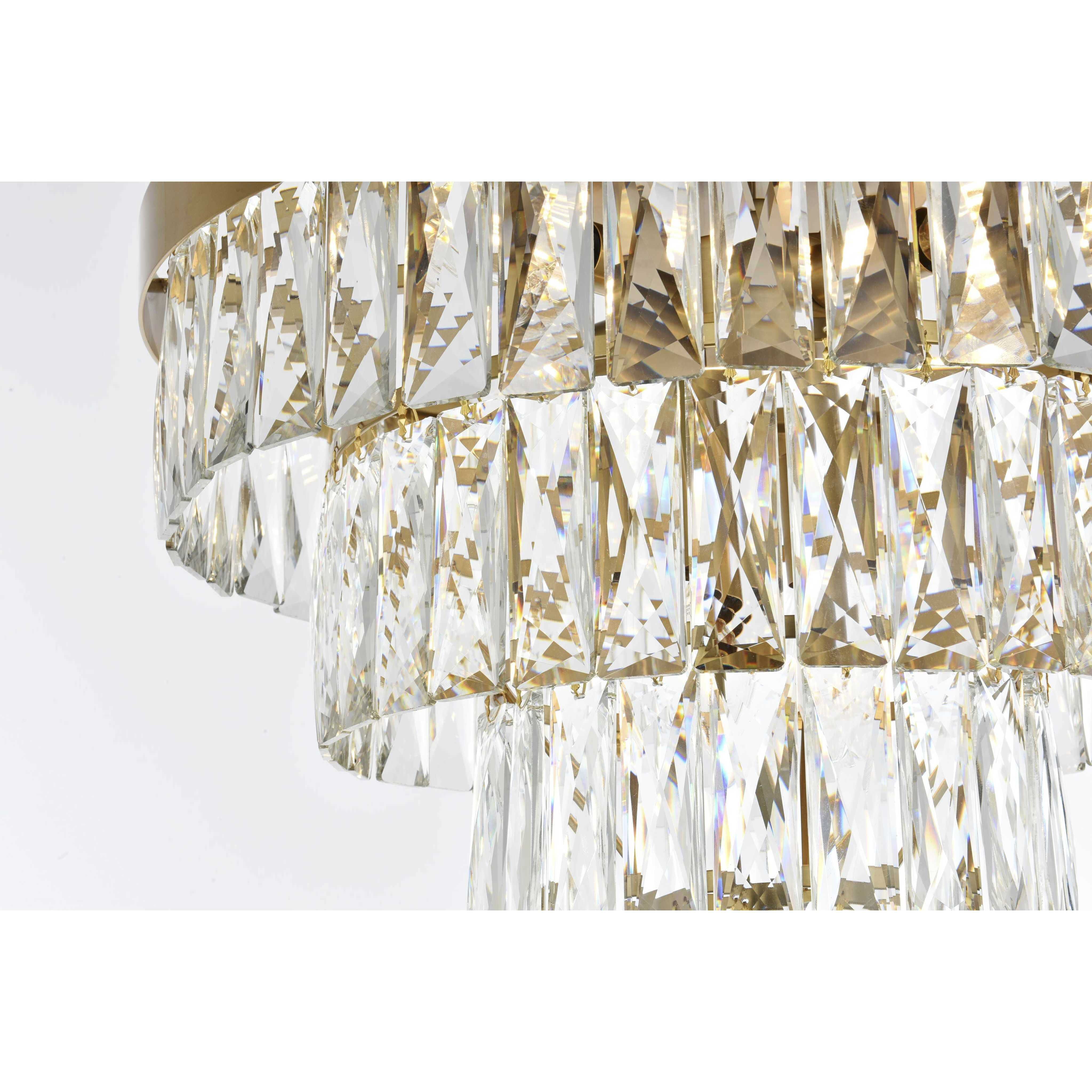 Josephine 6 Light 18 inch Satin Gold Flush Mount Ceiling Light