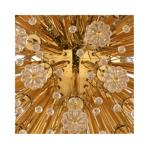 Wildwood 16 Light 26 inch Brass Plated/Clear Chandelier Ceiling Light, Large