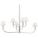 Eadie 6 Light 6 inch Polished Nickel Chandelier Ceiling Light