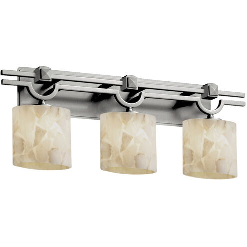 Alabaster Rocks LED 19 inch Brushed Nickel Bath Bar Wall Light in 2100 Lm LED, Oval, Oval