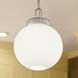 Andorra 1 Light Polished Nickel Pendant Ceiling Light