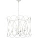 Trellis 4 Light 19 inch Weathered White Multi-Light Pendant Ceiling Light